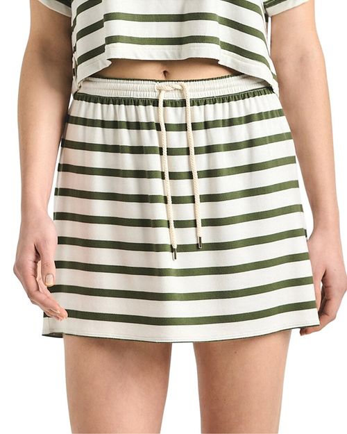 Melina Striped French Terry Jersey Mini Skirt