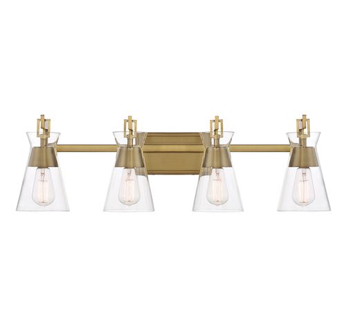 Lakewood 4-Light Bathroom Vanity Light in Warm Bra