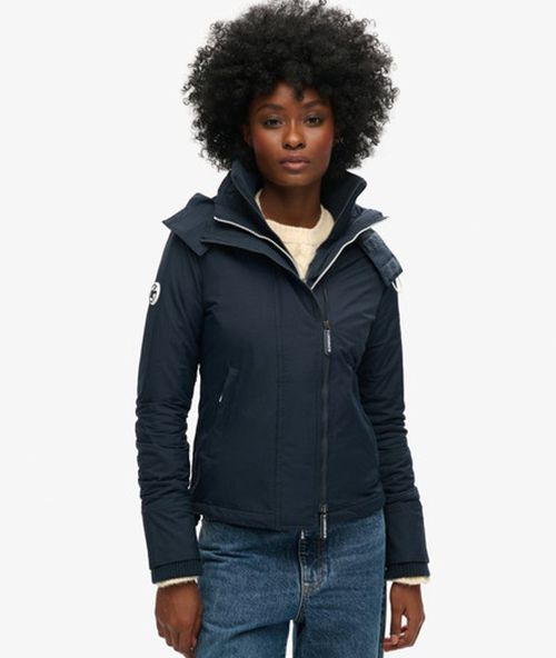 Superdry Women's Pop Zip Hooded Arctic Sd-windcheater Jacket Navy