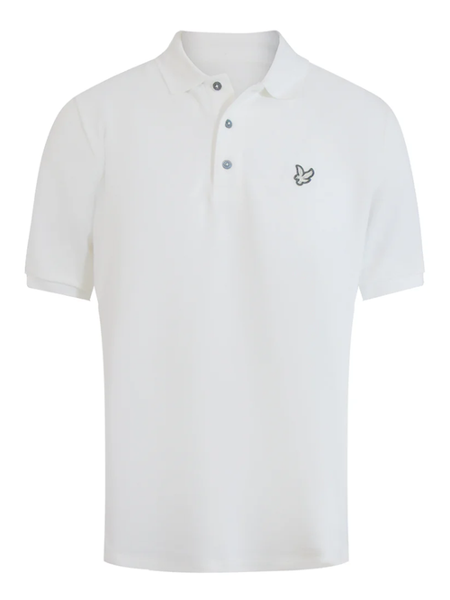 Lyle Scott Flatback Pique White Polo Shirt - White