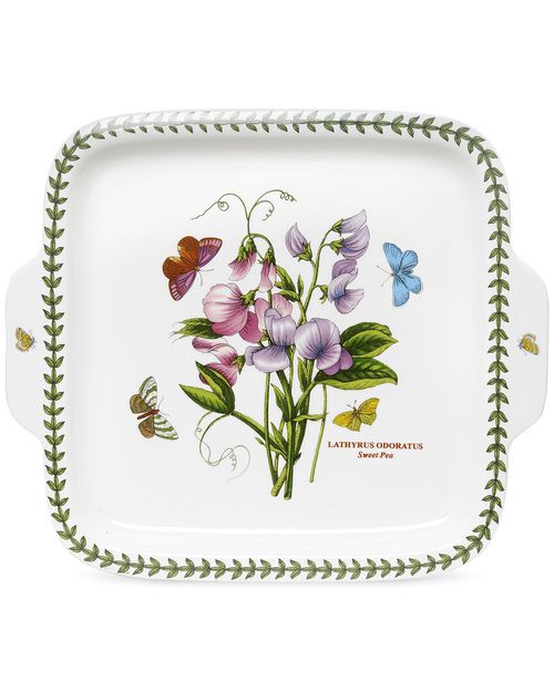 Portmeirion Botanic Garden Square Dessert Dish with Handles