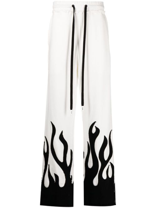 Up In Flames knit trousers - White