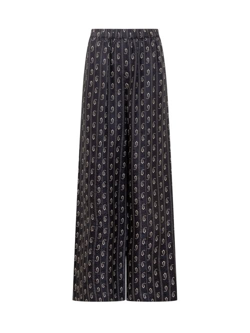 Painted Trousers with Monogram Detail