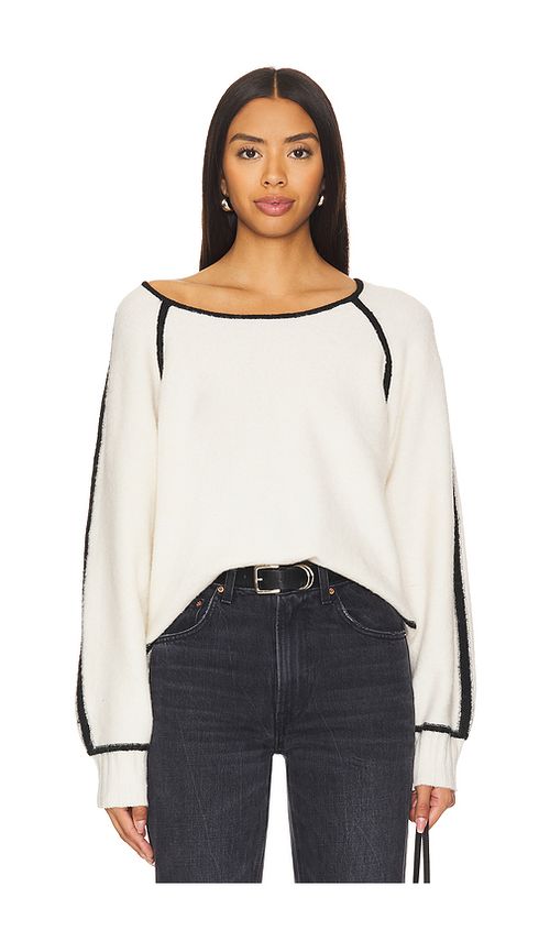 Central Park West Billie Raglan Sweater in Ivory. - S also in L, M