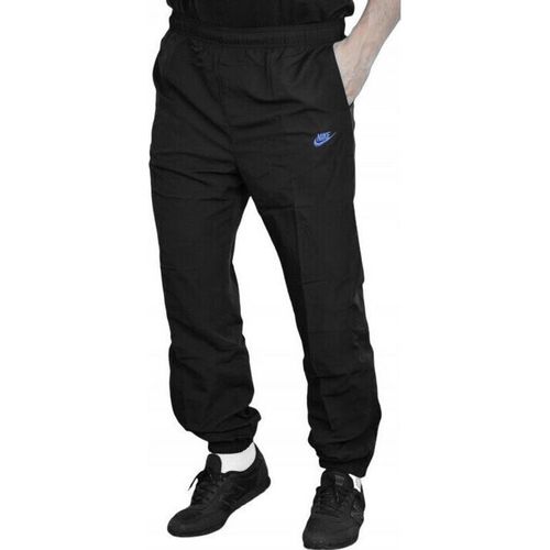 Nike Mens Light Weight Woven Track Pants Black/Blue - Size Small