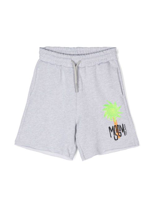 Logo-print cotton shorts - Grey