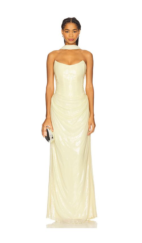 Deme by Gabriella Kaley Gown in Yellow.  S. Also in L