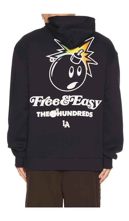 The Hundreds x Free And Easy Adam Bomb Hoodie in Navy. - M also in L, S, XL/1X