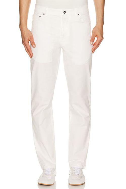 Onia Linen Denim 5 Pocket Pant in Egret - Cream. 30 also