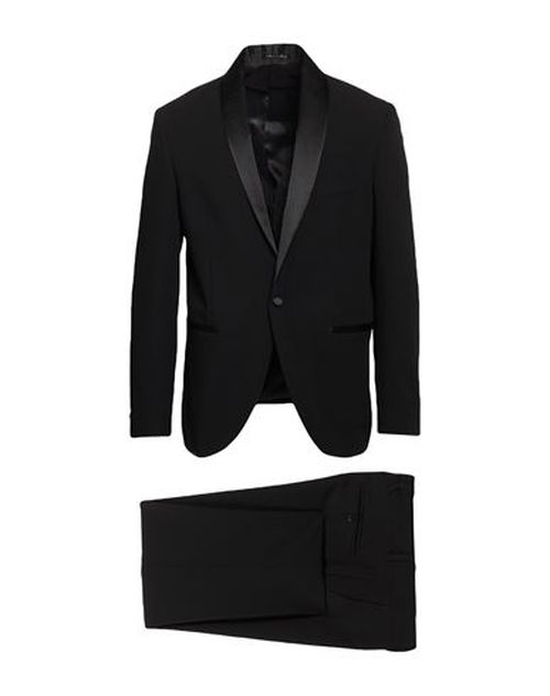 Man Suit Black Size 46 Wool, Viscose, Elastane