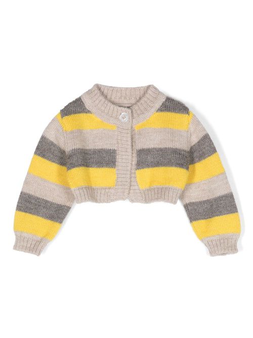 Striped button-up cardigan - Grey