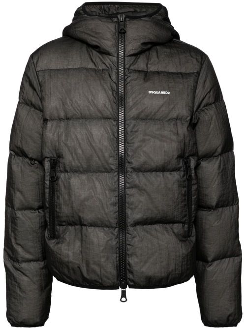 Kaban grid-pattern puffer jacket - Black