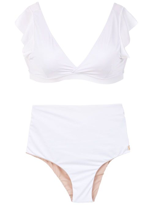 Plain bikini set - White