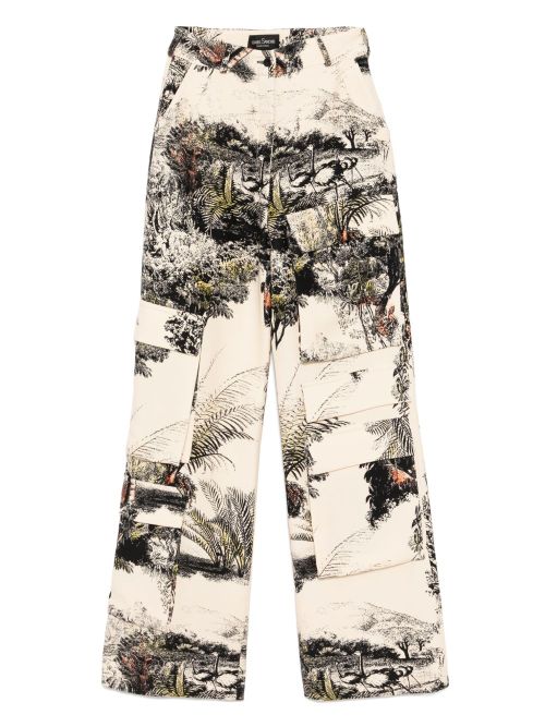 Landscape print cargo pants - Neutrals