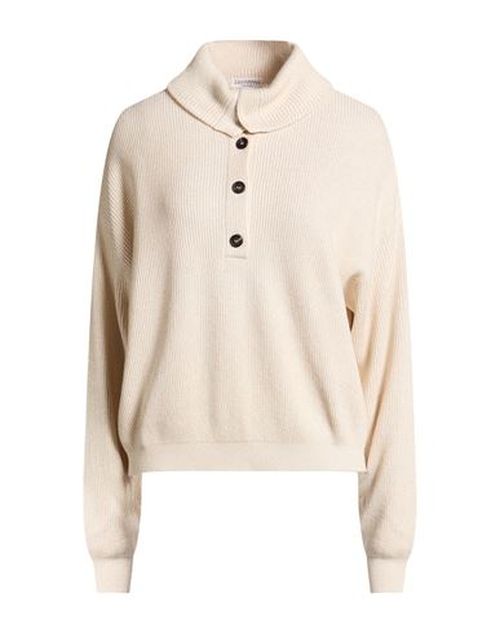 Woman Sweater Cream Size XXL Cotton, Viscose, Metallic Polyester
