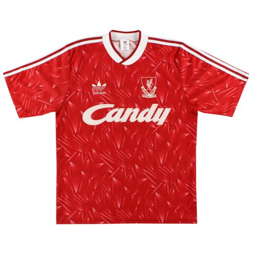 1989-91 Liverpool adidas Home Shirt M/L - Liverpool / Excellent / Medium/Large