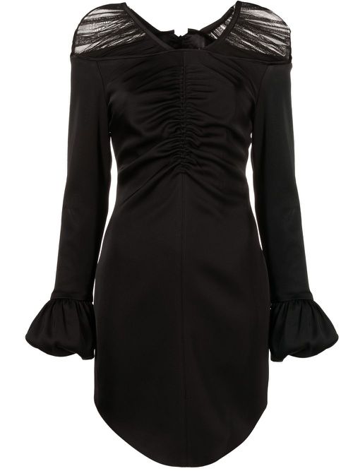 Tilly semi-sheer minidress - Black