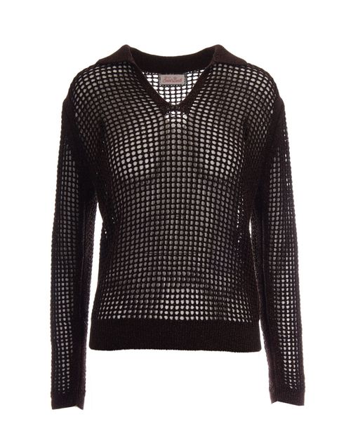 Brown V Neck Sweater