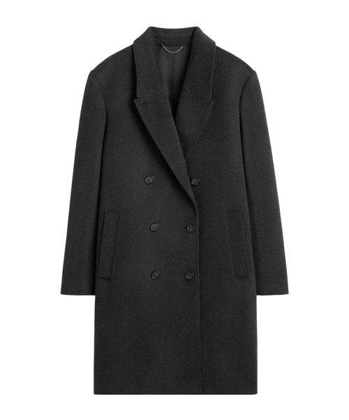 Double-breasted cashmere coat