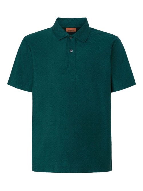 Missoni zigzag-woven polo shirt - Green