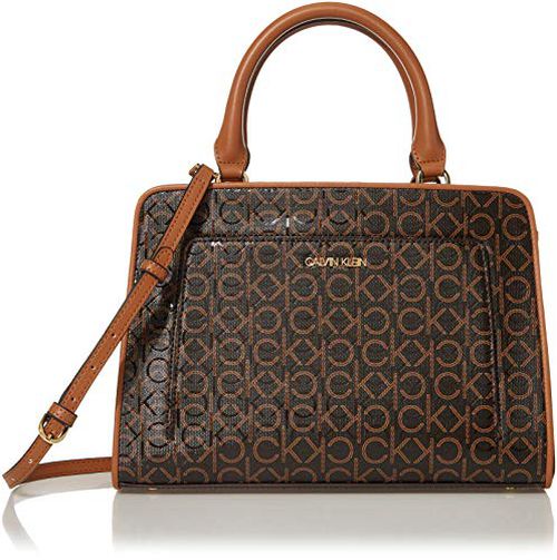 Calvin Klein Margot Textured Logo Satchel