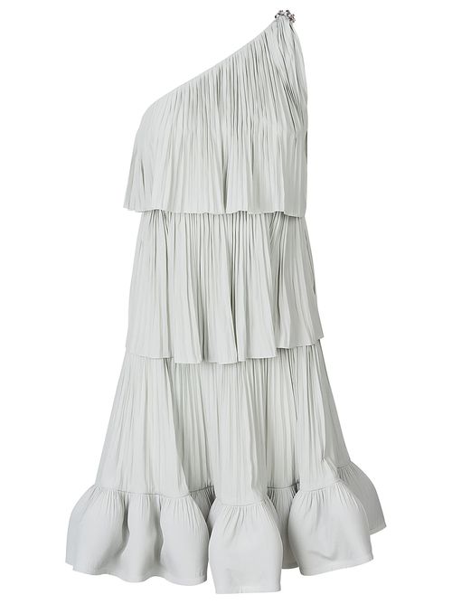Asymmetric Layered One-shoulder Dress