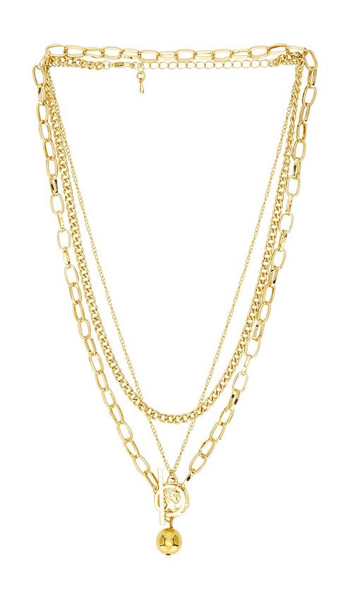 Amber Sceats Villosa Necklace in Metallic Gold
