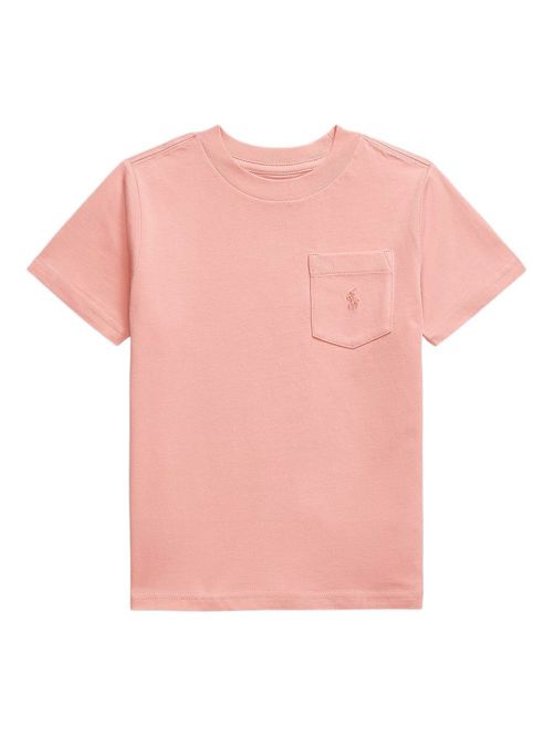 Logo-embroidered cotton t-shirt - Pink