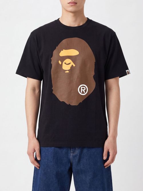 Cotton T-Shirt with Graphic Print and Dropped Shoulders