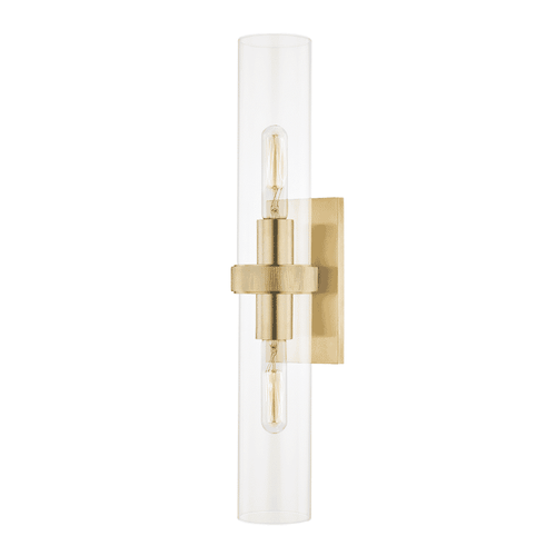 Hudson Valley Briggs 2-Light Wall Sconce in Aged Brass - 5302-AGB