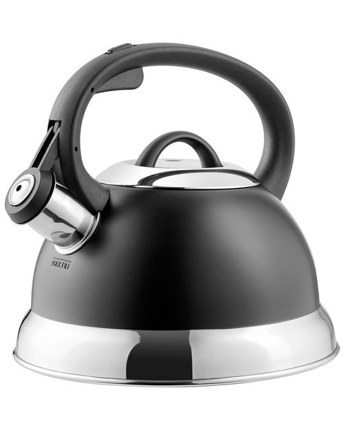 Mr. Coffee Flintshire 1.75qt Black Whistling Stovetop Tea Kettle