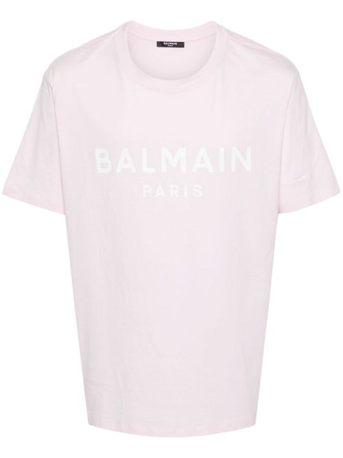 Logo-print cotton T-shirt - Pink