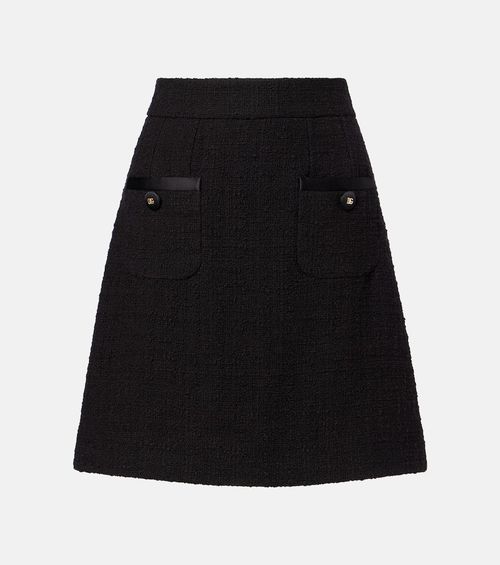 Cotton-blend miniskirt