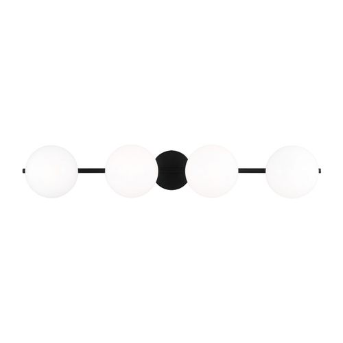 Visual Comfort Studio Lune 4-Light Bathroom Vanity Light in Aged Iron by Ellen Degenere