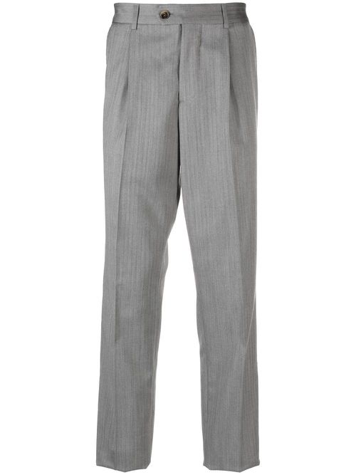 Virgin-wool tailored trousers - Grey
