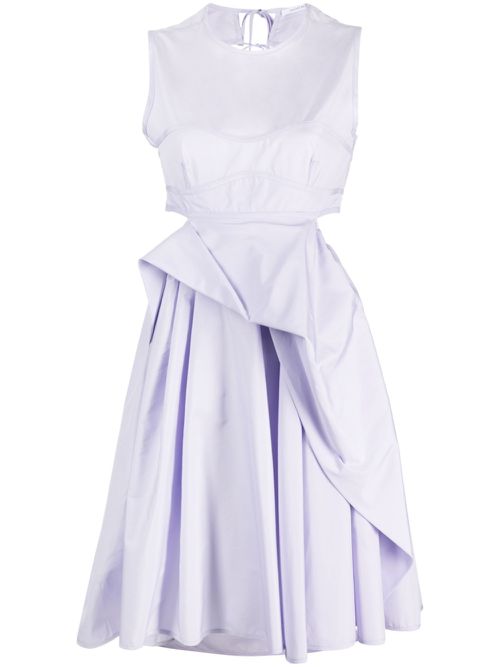 Cut-out asymmetric minidress - Purple