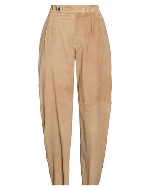 Woman Pants Camel Size 6 Leather