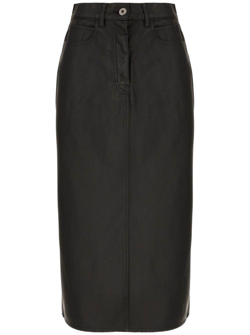 Synthetic leather skirt - Black