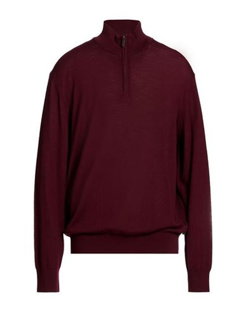 Man Sweater Burgundy Size 48 Merino Wool