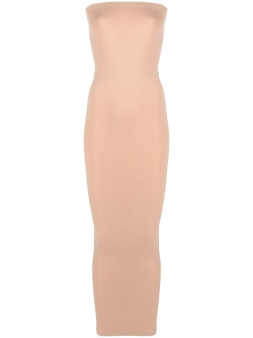 Beige Fatal Cut-out Midi Dress
