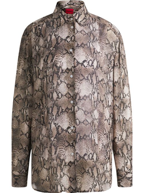 Snake-print shirt - Brown