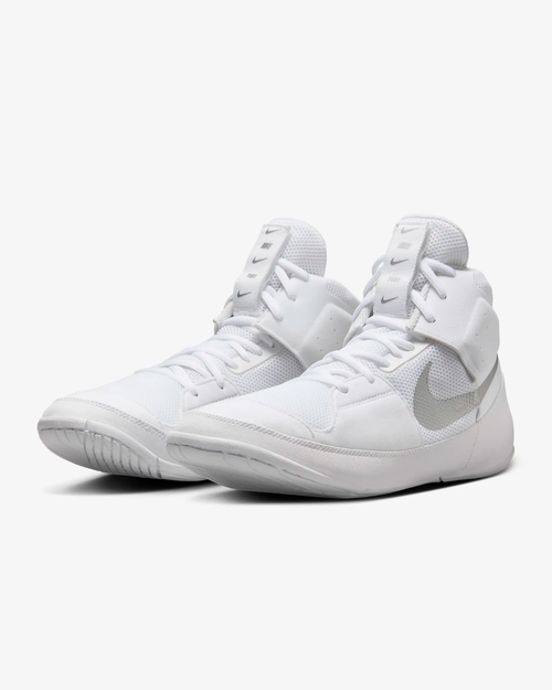 Fury AO2416-102 Sneakers Men's US 8.5 White Silver Wrestling Shoes TF4058