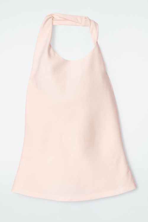 TWIST-DETAIL LINEN-BLEND TOP
