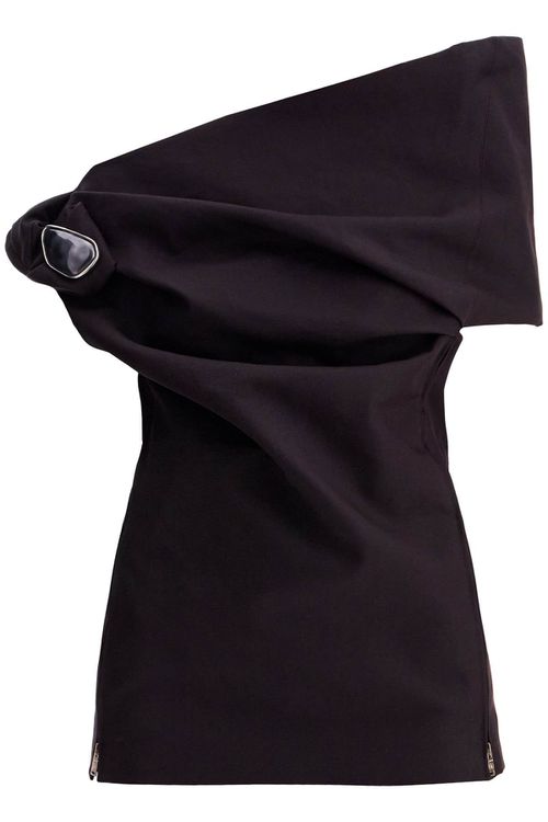 -Top Drappeggiato Con Scollo Asimmetrico-Donna