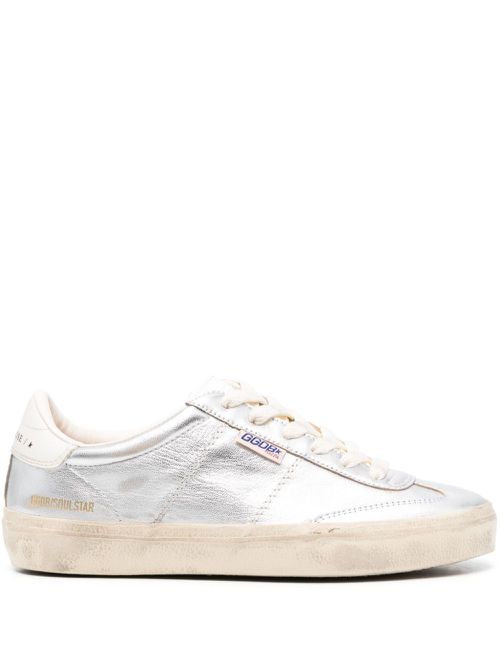 Soul-Star metallic leather sneakers - Silver