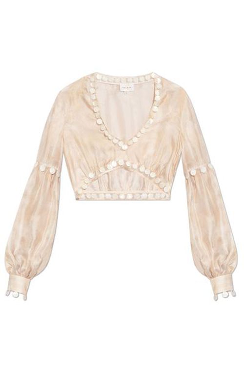 IXIAH Elegant Cutout Ruffle Top