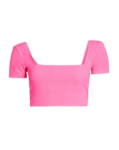 Woman Top Fuchsia Size S Polyester, Polyamide, Elastane