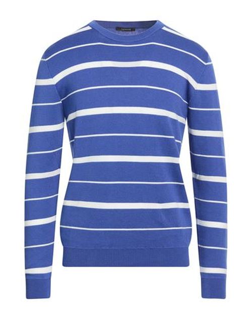 Man Sweater Blue Size 40 Cotton
