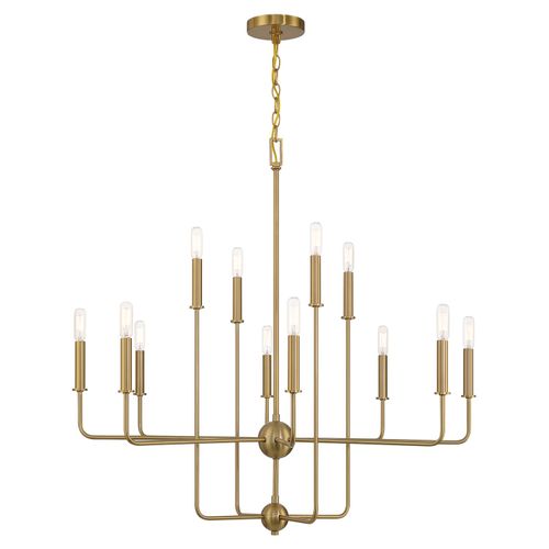Avondale 12-Light Chandelier in Warm Bra