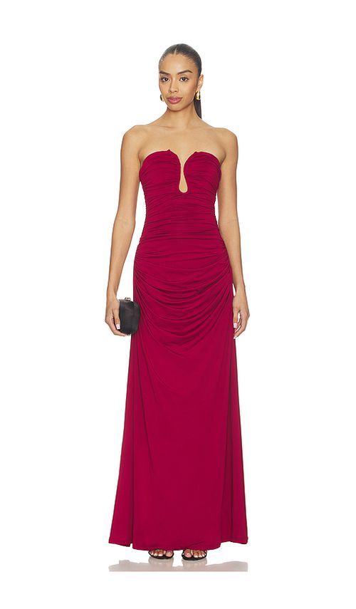 SNDYS Lilana Maxi Dress in Red. XXS. Also in XS, S